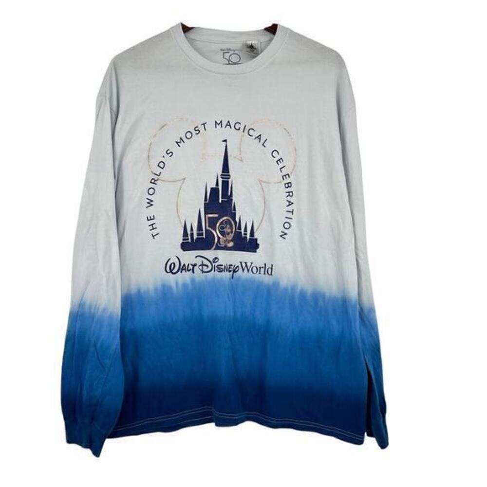 RARE Disney Parks WDW 50th Anniversary Passholder Long Sleeve T-Shirt unisex XXL